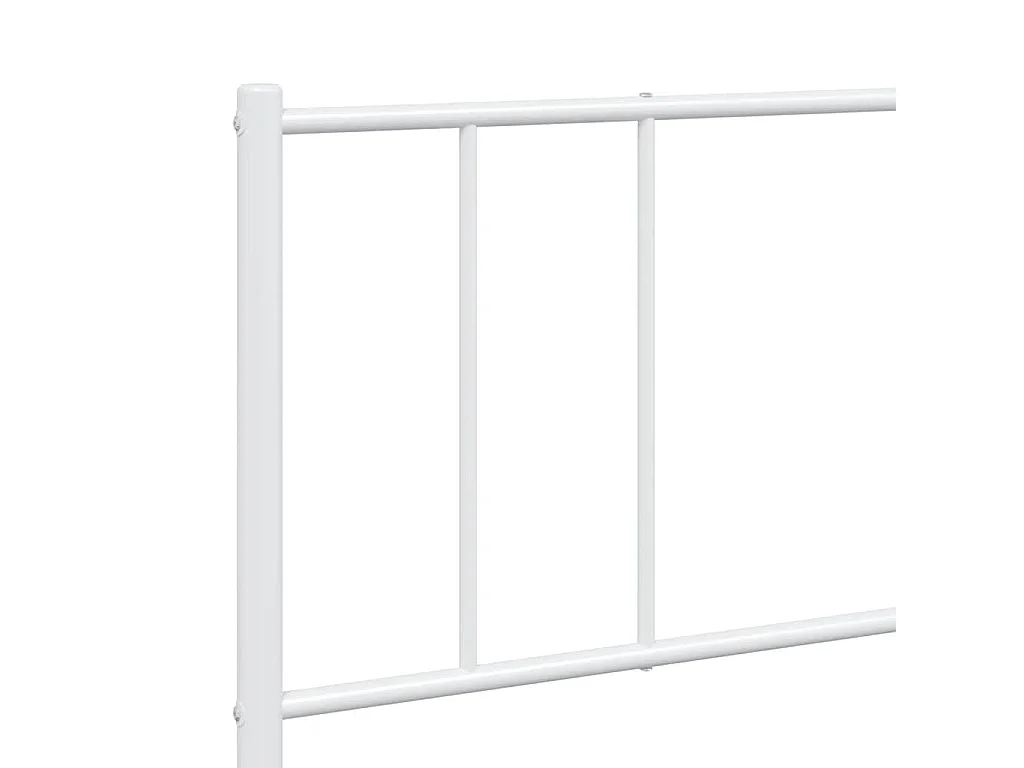 Giroletto con Testiera Metallo Bianco 200x200 cm