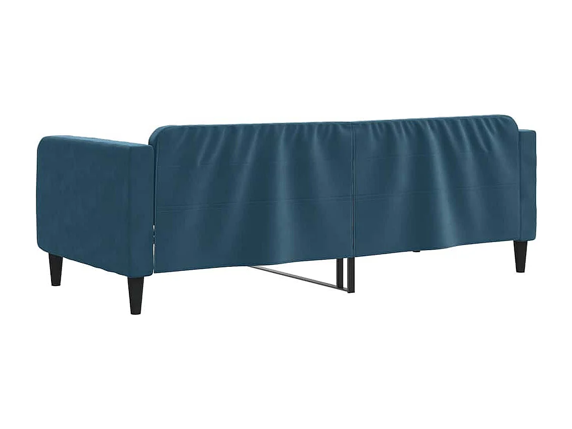 Lit de repos sans matelas bleu 90x200 cm velours