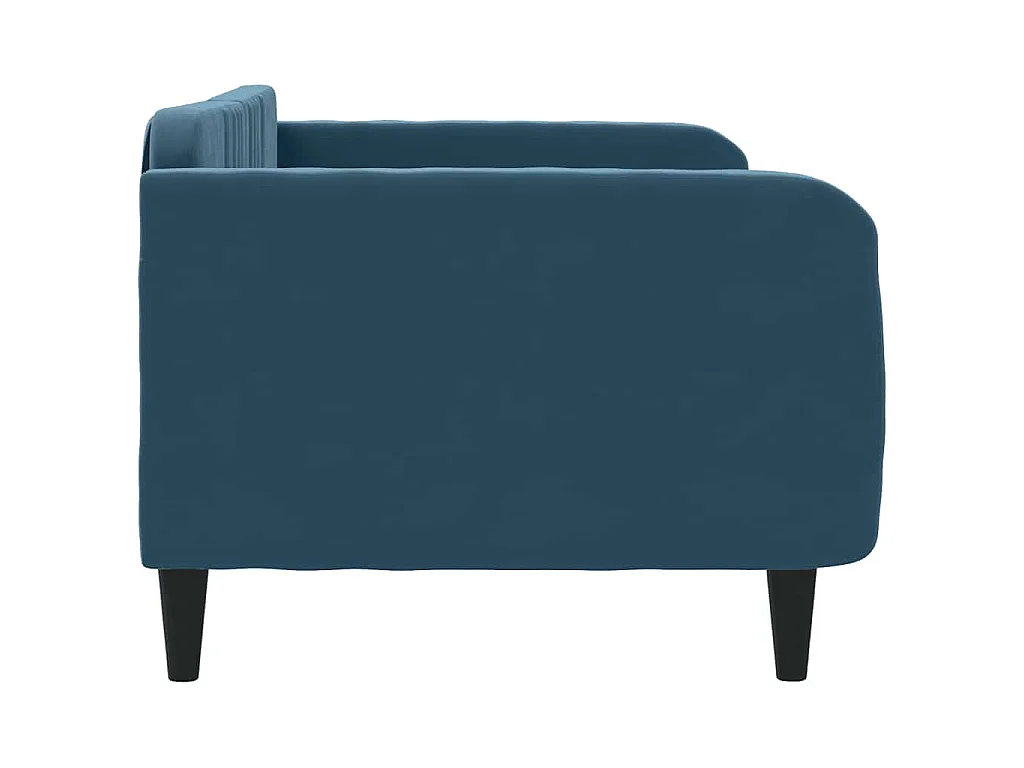 Lit de repos sans matelas bleu 90x200 cm velours