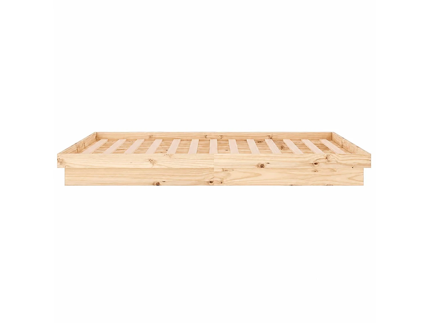 Cadre de lit à LED sans matelas 160x200 cm bois massif