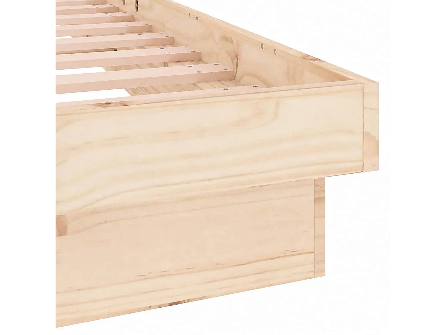 Cadre de lit à LED sans matelas 160x200 cm bois massif