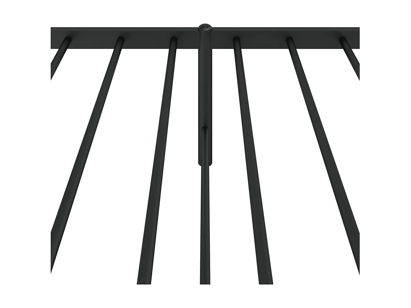 Bedframe met hoofdbord metaal zwart 107x203 cm