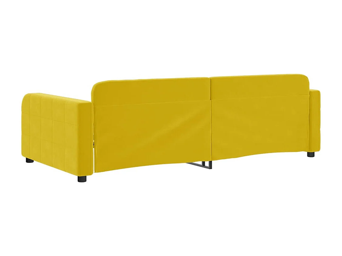 Lit de repos sans matelas jaune 100x200 cm velours