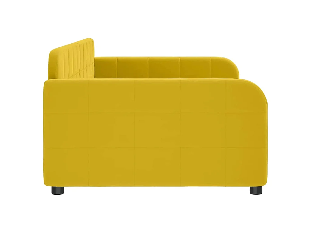 Lit de repos sans matelas jaune 100x200 cm velours