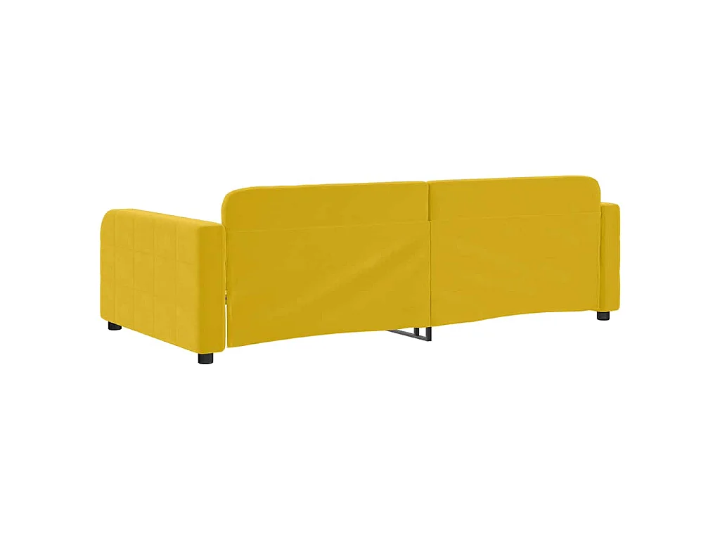 Lit de repos sans matelas jaune 100x200 cm velours