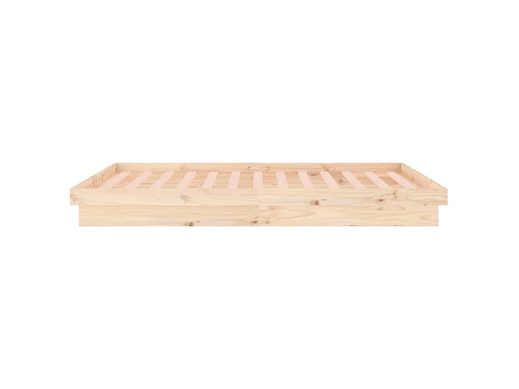 Cadre de lit à LED sans matelas bois massif