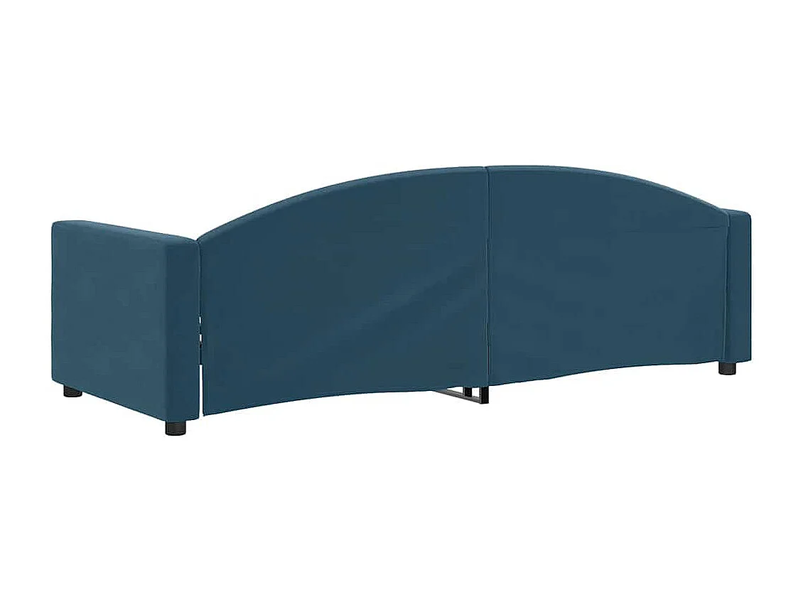 Lit de repos sans matelas bleu 80x200 cm velours