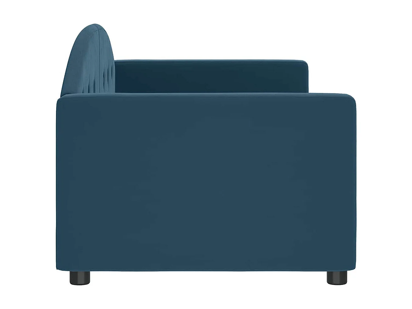Lit de repos sans matelas bleu 80x200 cm velours