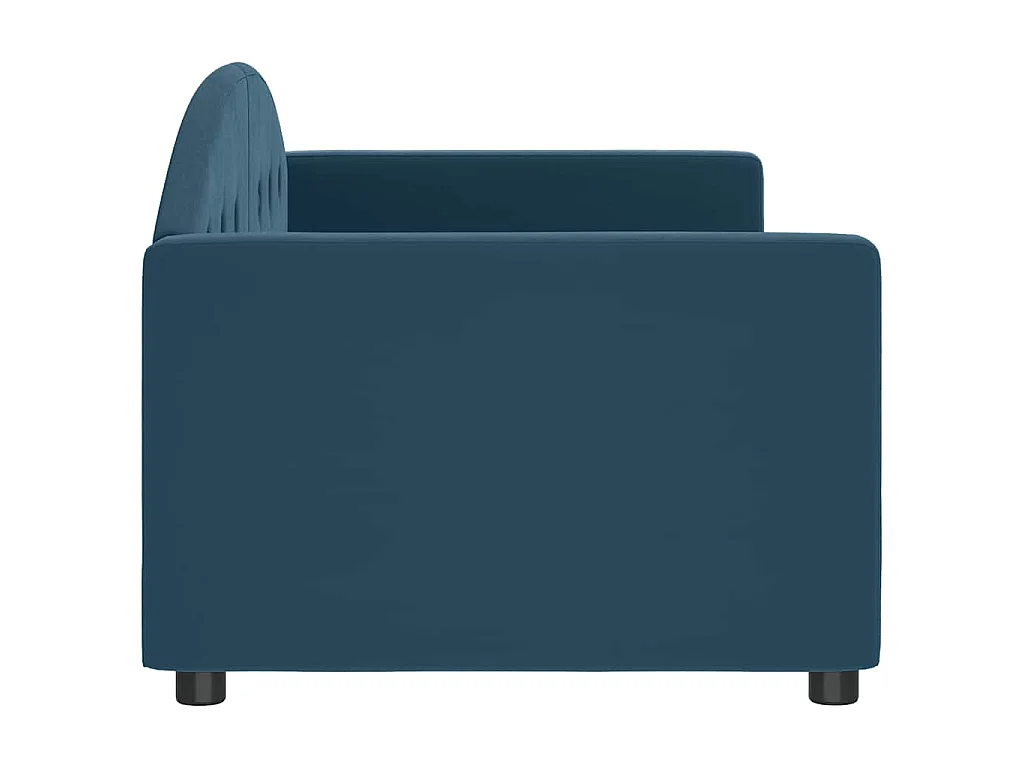 Lit de repos sans matelas bleu 80x200 cm velours