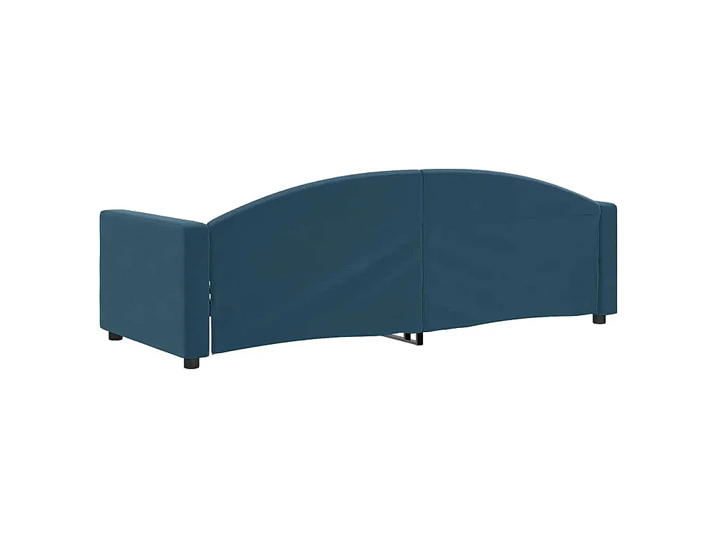 Lit de repos sans matelas bleu 80x200 cm velours