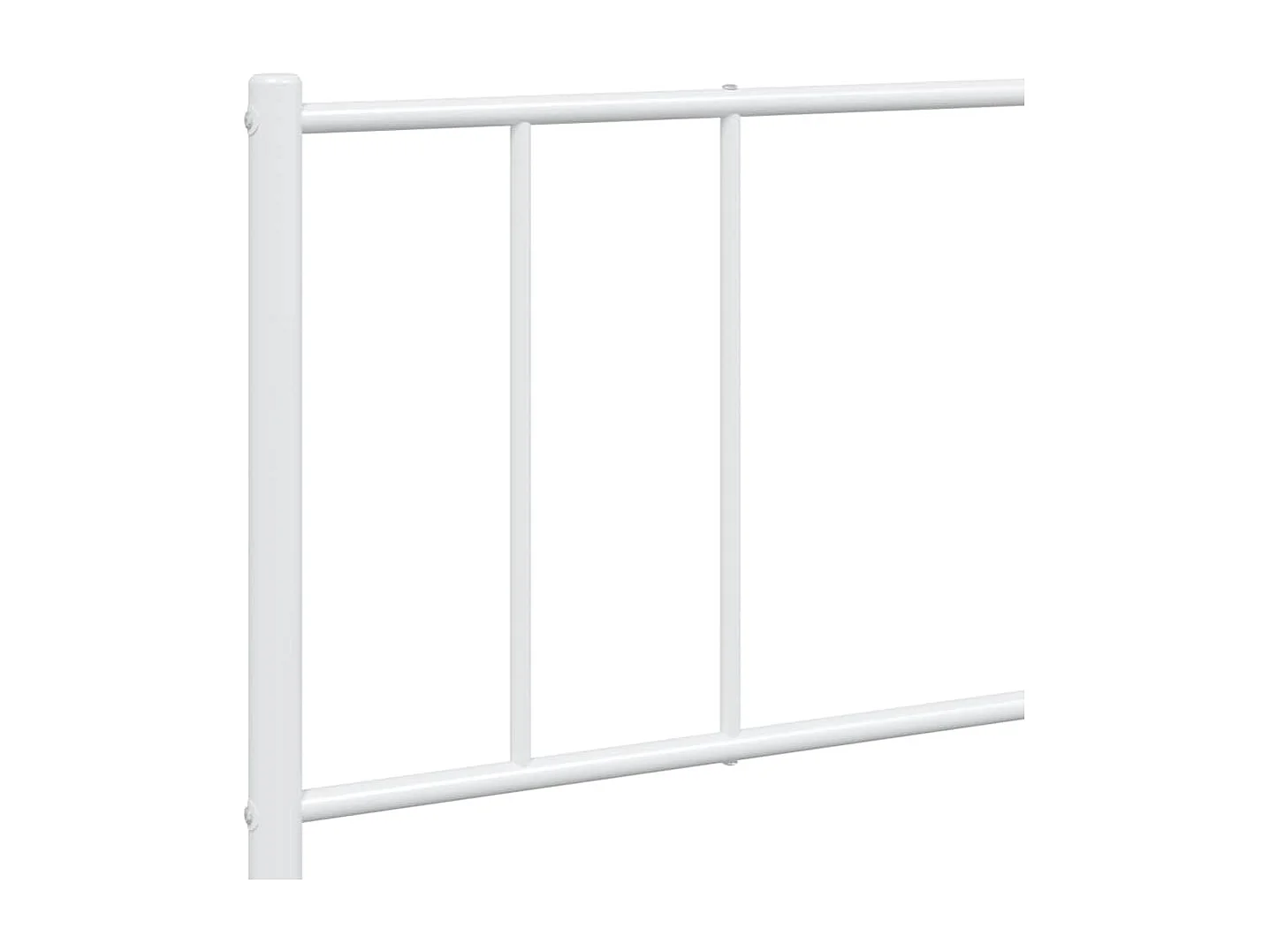 Bedframe met hoofdbord metaal wit 183x213 cm