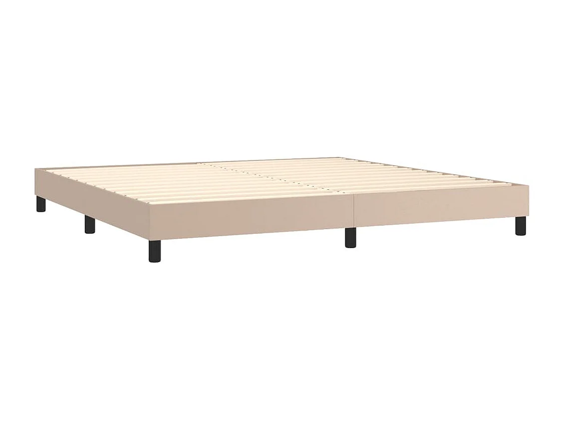 Boxspringbett mit Matratze & LED Cappuccino-Braun 200x200cm