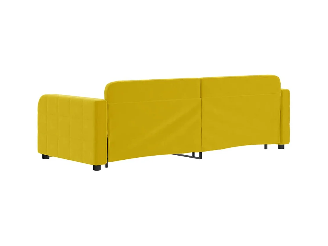 Sofá cama nido terciopelo amarillo 80x200 cm