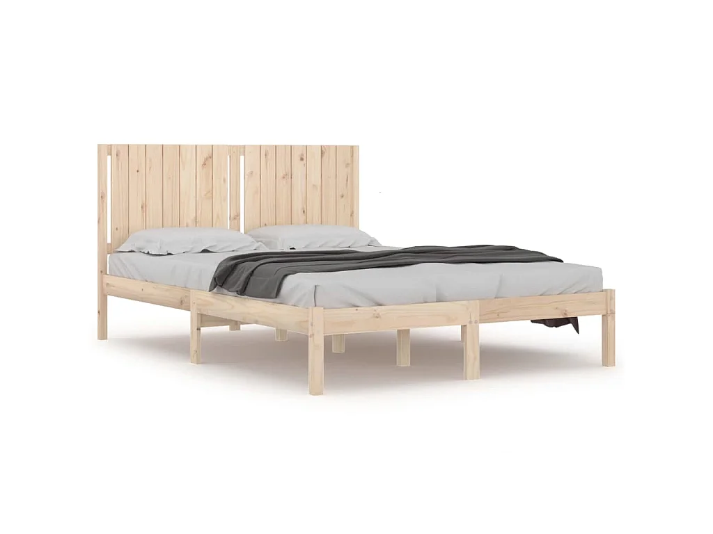 Cadre de lit sans matelas 160x200 cm bois massif de pin