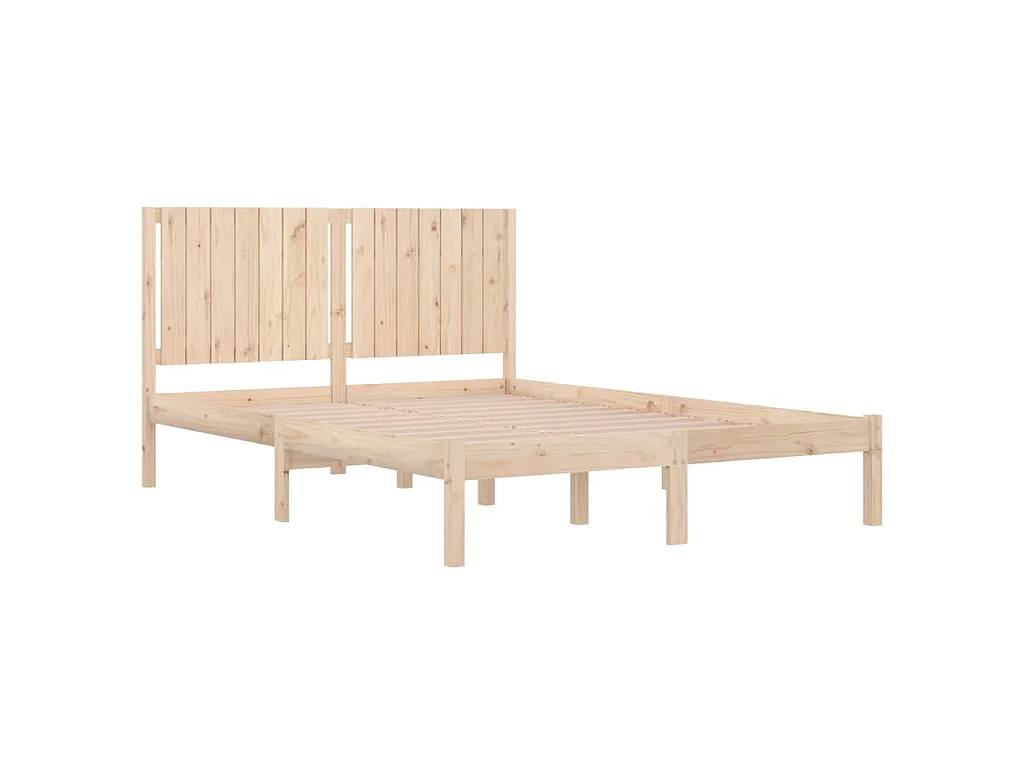 Cadre de lit sans matelas 160x200 cm bois massif de pin