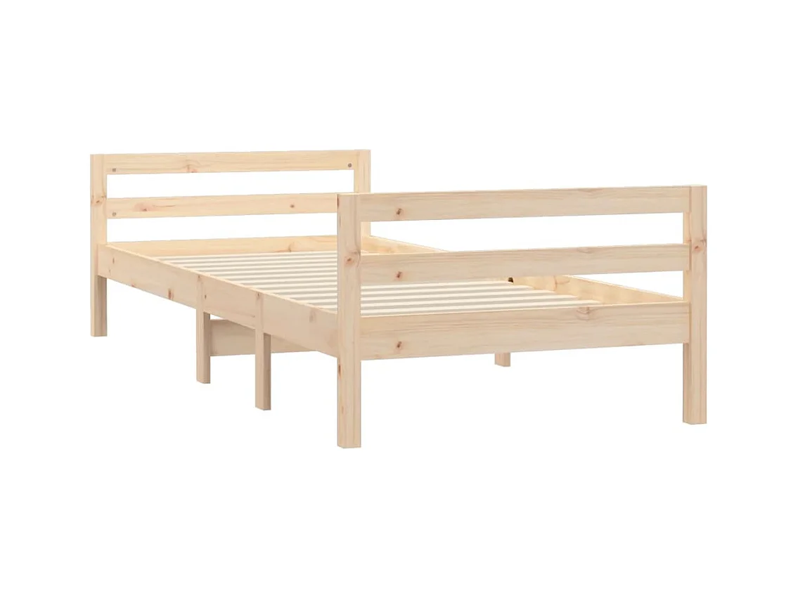 Cadre de lit sans matelas 80x200 cm bois massif de pin