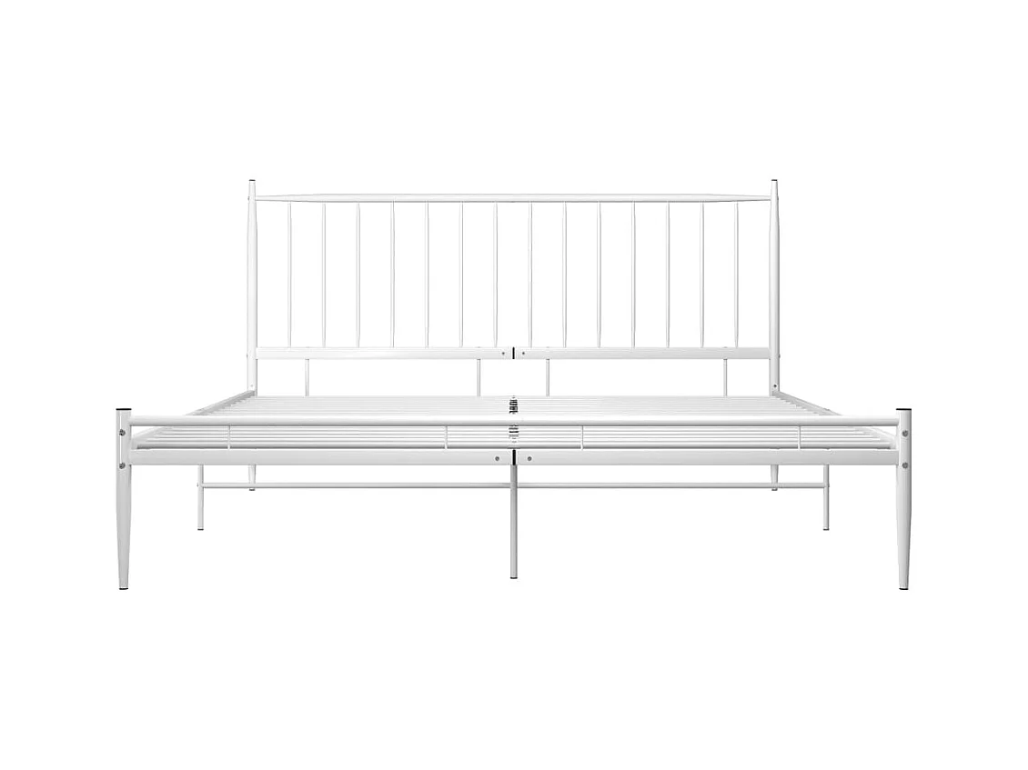Bett Weiß Metall 200x200 cm