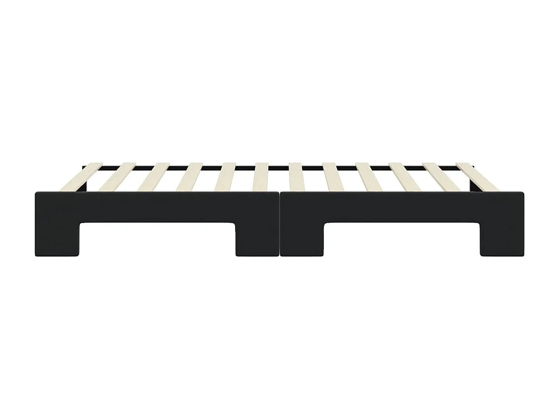 Sofá-cama com gavetão 90x200 cm veludo preto