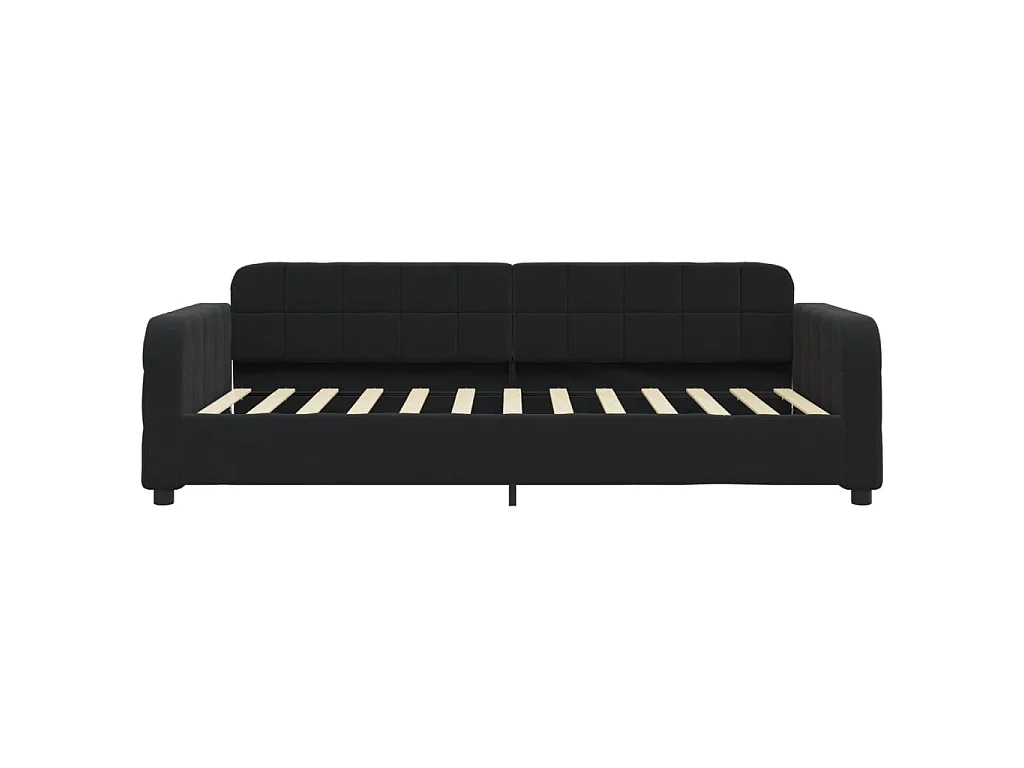 Sofá cama nido terciopelo negro 90x200 cm