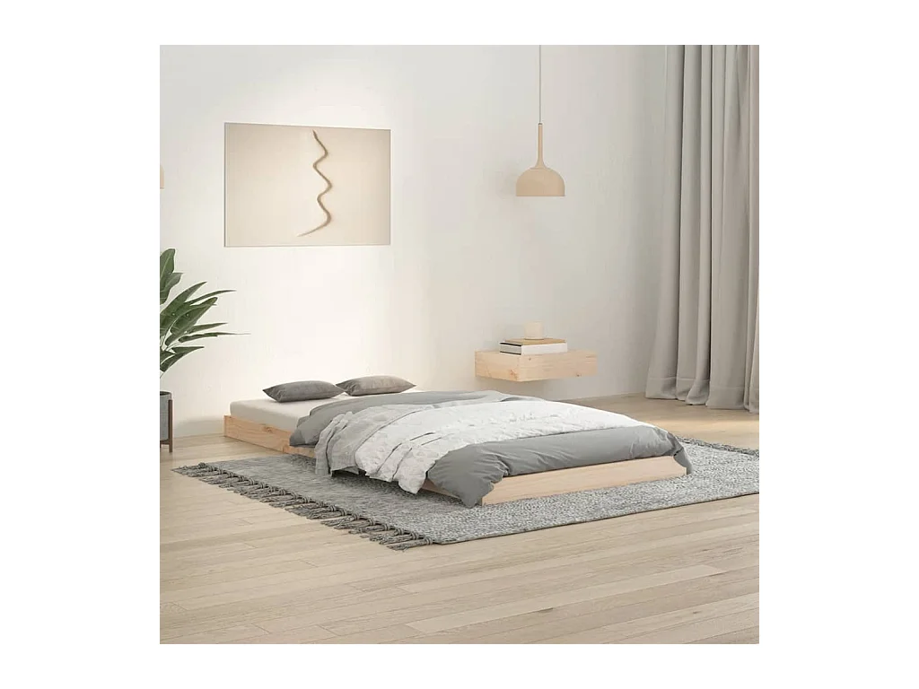 Cadre de lit sans matelas 90x190 cm bois de pin massif