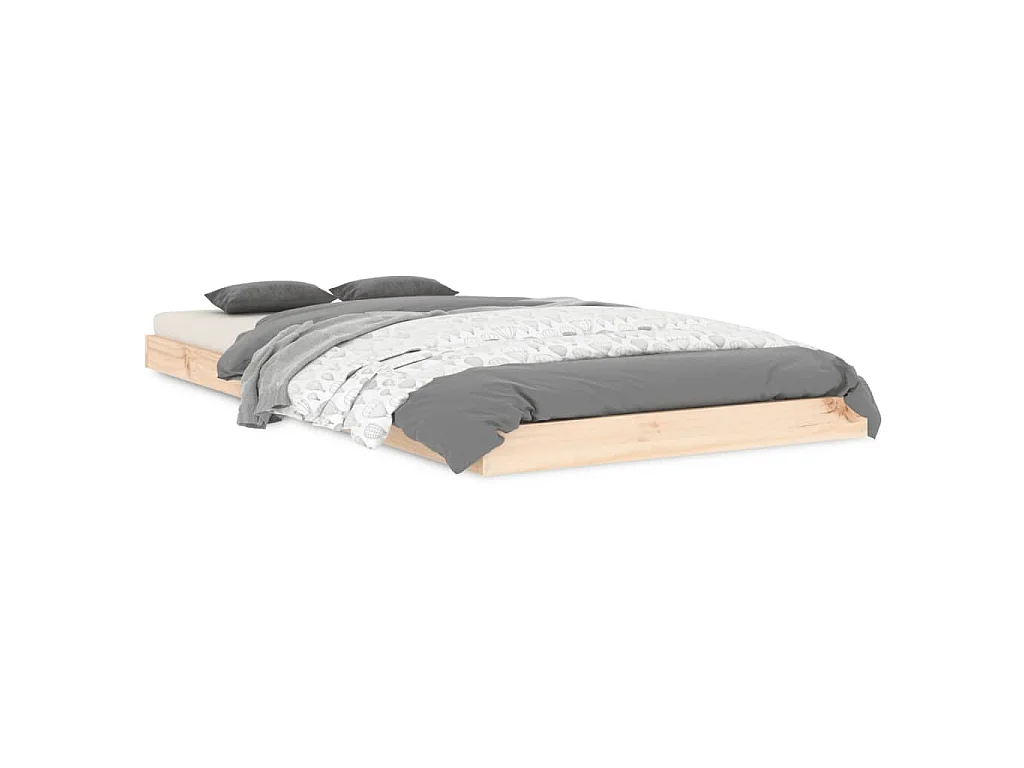 Cadre de lit sans matelas 90x190 cm bois de pin massif