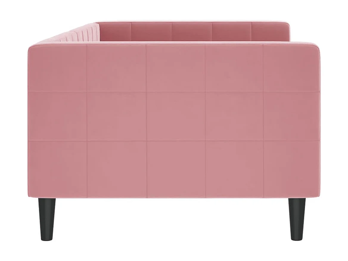 Lit de repos sans matelas rose 90x200 cm velours