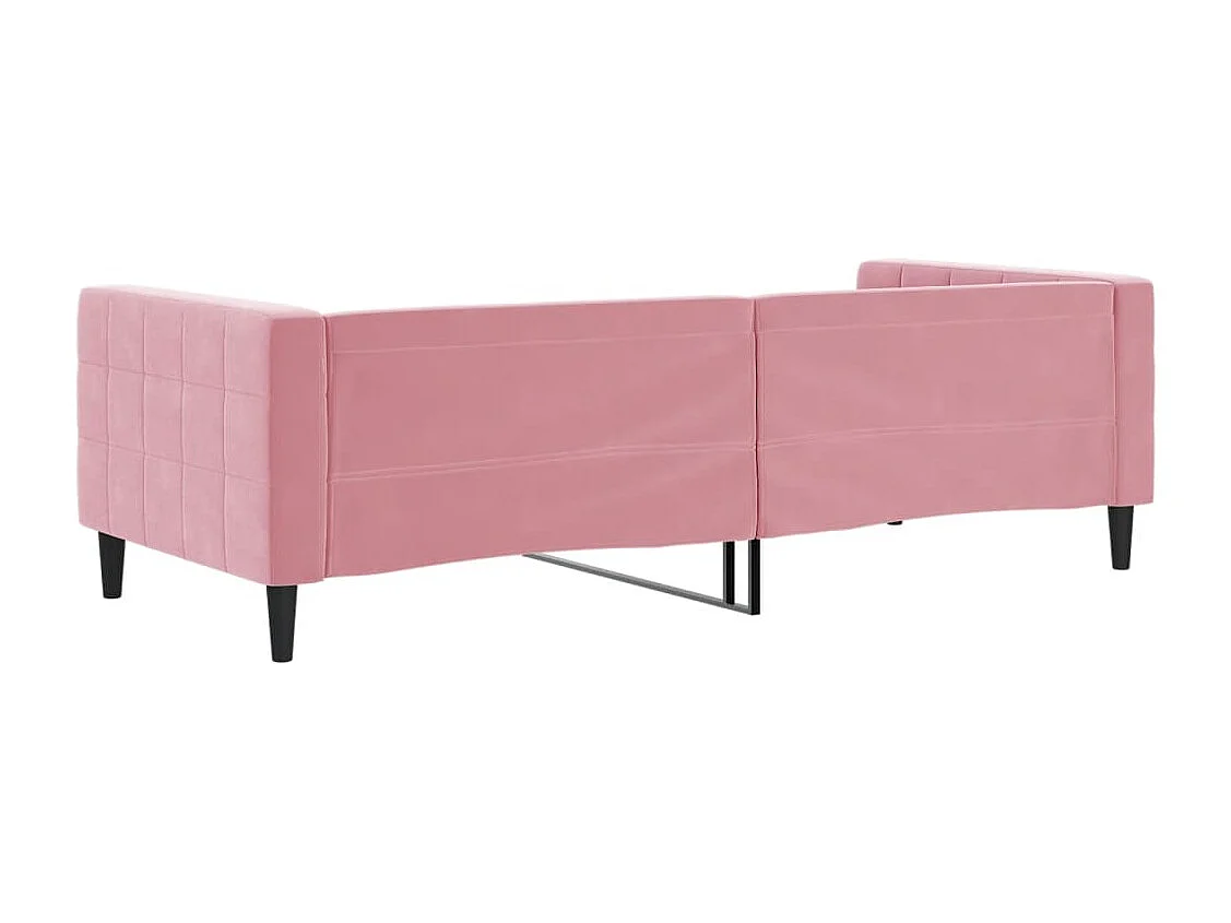 Lit de repos sans matelas rose 90x200 cm velours