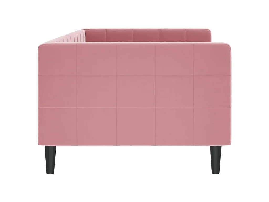 Lit de repos sans matelas rose 90x200 cm velours