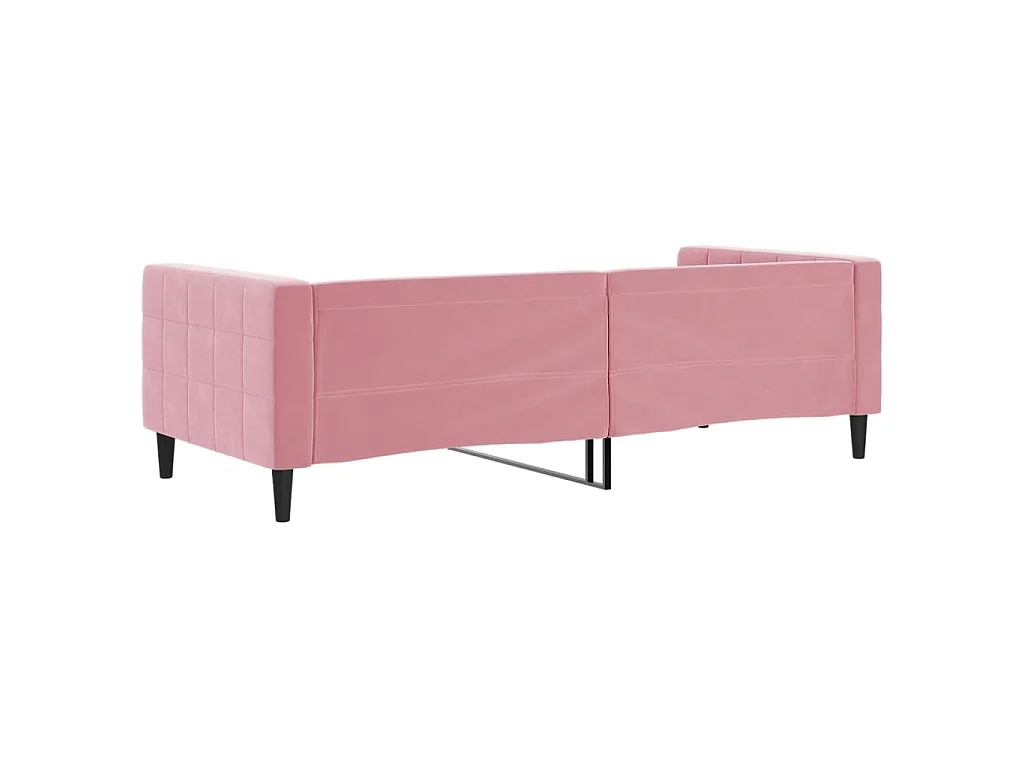 Lit de repos sans matelas rose 90x200 cm velours