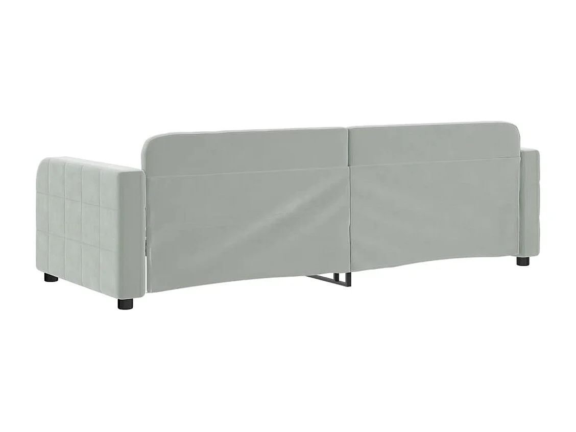 Letto da Giorno Grigio Chiaro 80x200 cm in Velluto