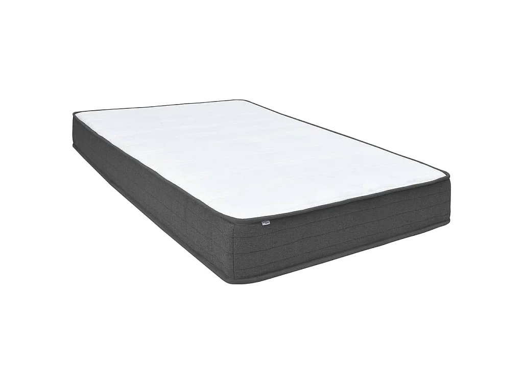 Cama boxspring 160x200 cm tecido cinzento-escuro