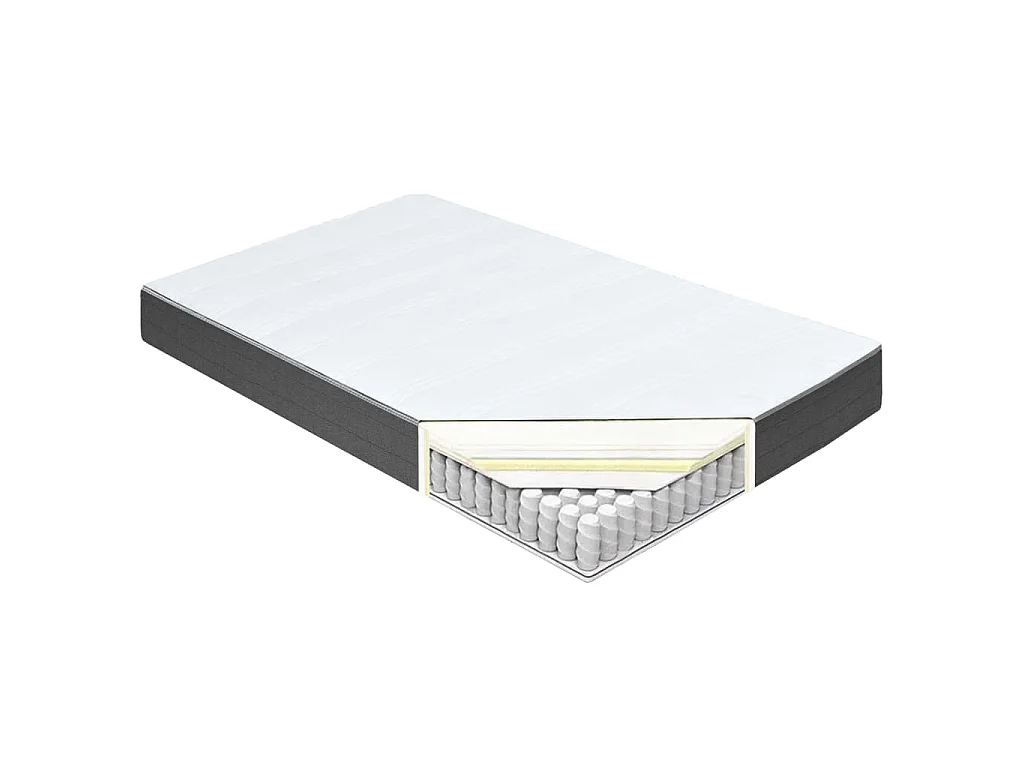 Cama boxspring 160x200 cm tecido cinzento-escuro