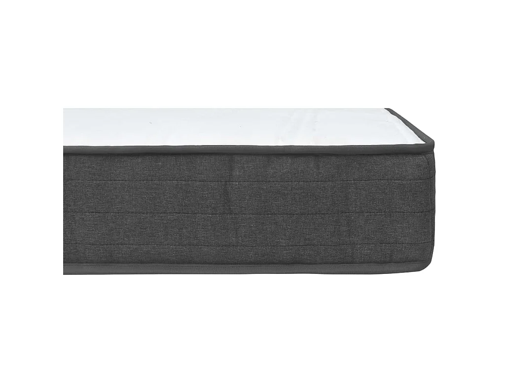 Cama boxspring 160x200 cm tecido cinzento-escuro