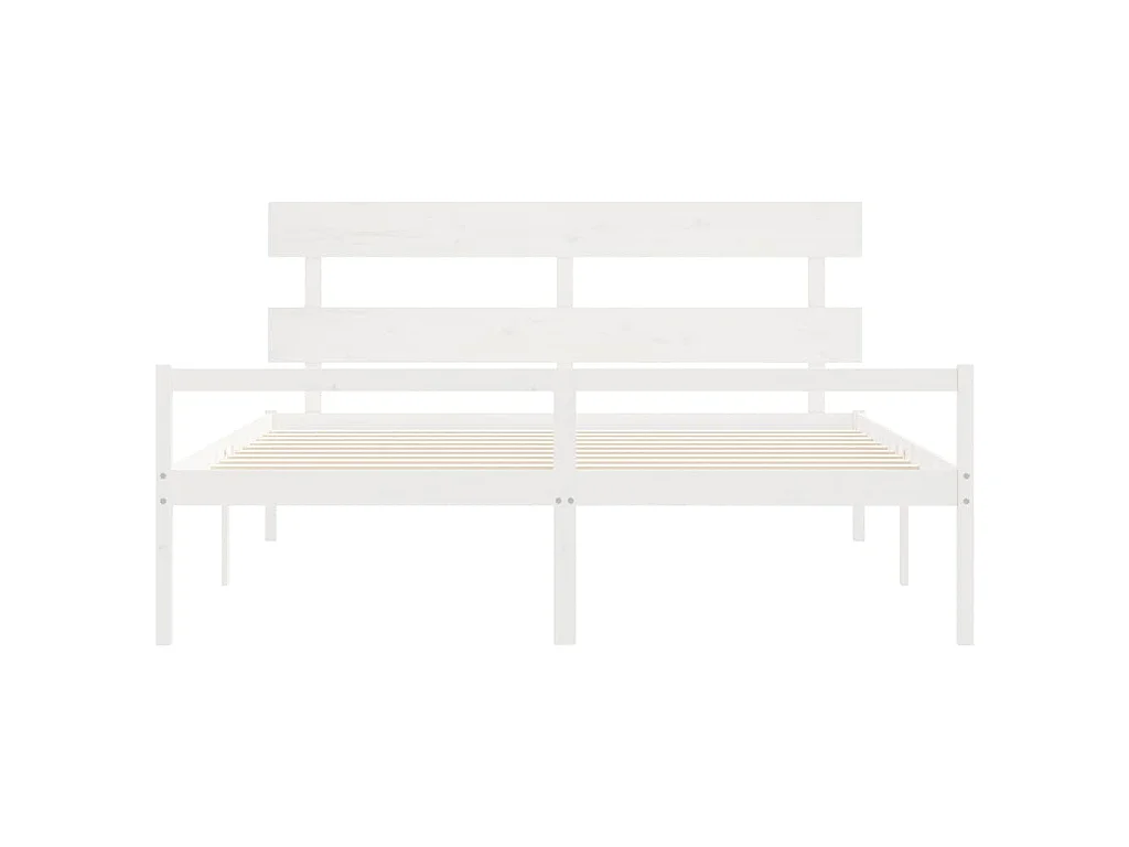 Cama idosos super king size c/ cabeceira madeira maciça branco