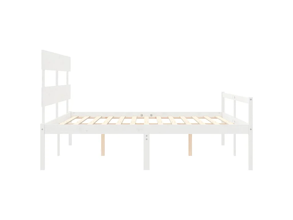 Cama idosos super king size c/ cabeceira madeira maciça branco