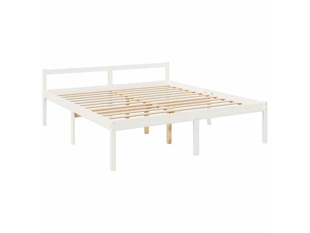 Cama idosos super king size c/ cabeceira madeira maciça branco