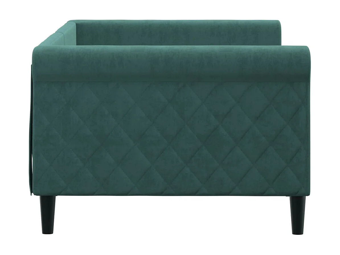 Lit de repos sans matelas vert foncé 90x200 cm velours