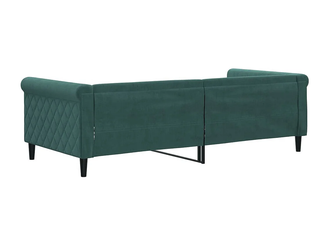 Lit de repos sans matelas vert foncé 90x200 cm velours