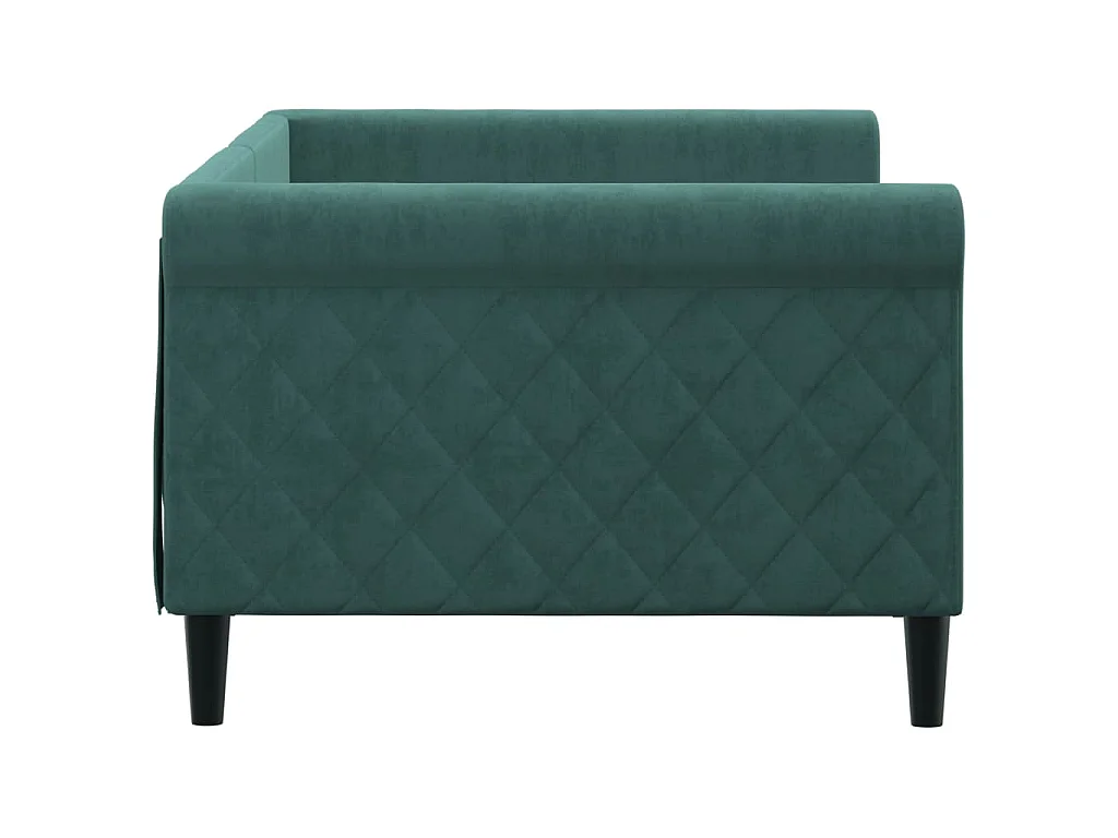 Lit de repos sans matelas vert foncé 90x200 cm velours