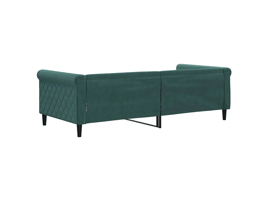 Lit de repos sans matelas vert foncé 90x200 cm velours