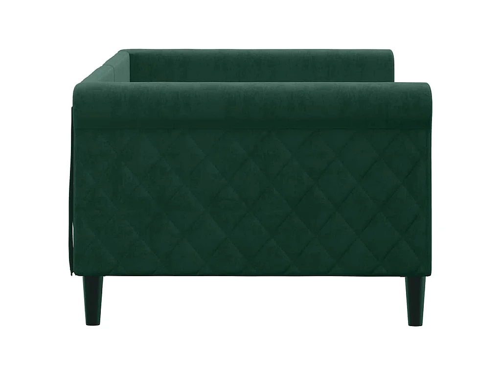 Lit de repos sans matelas vert foncé 90x200 cm velours