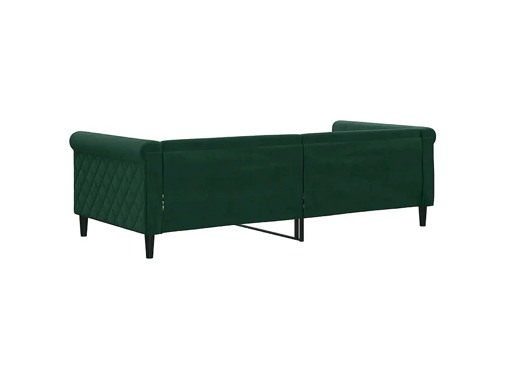 Lit de repos sans matelas vert foncé 90x200 cm velours