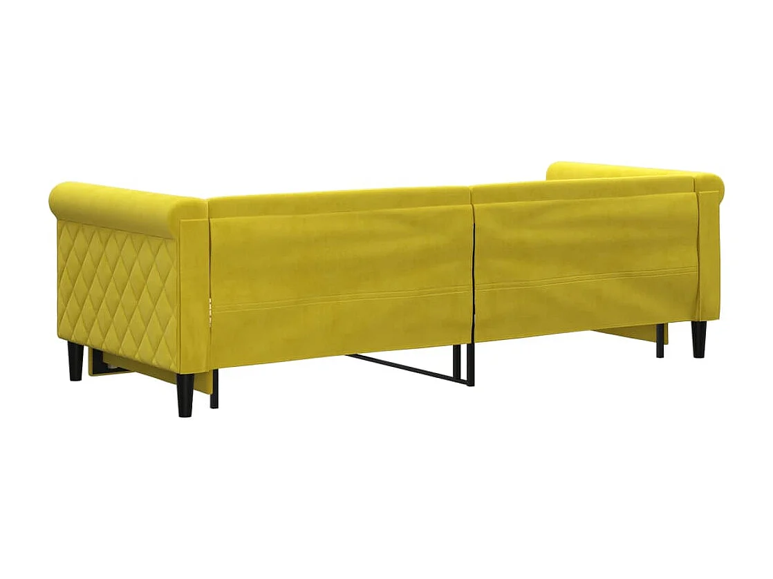 Tagesbett Ausziehbar Gelb 80x200 cm Samt