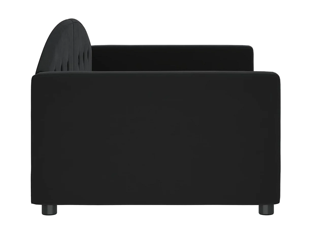 Lit de repos sans matelas noir 90x200 cm velours