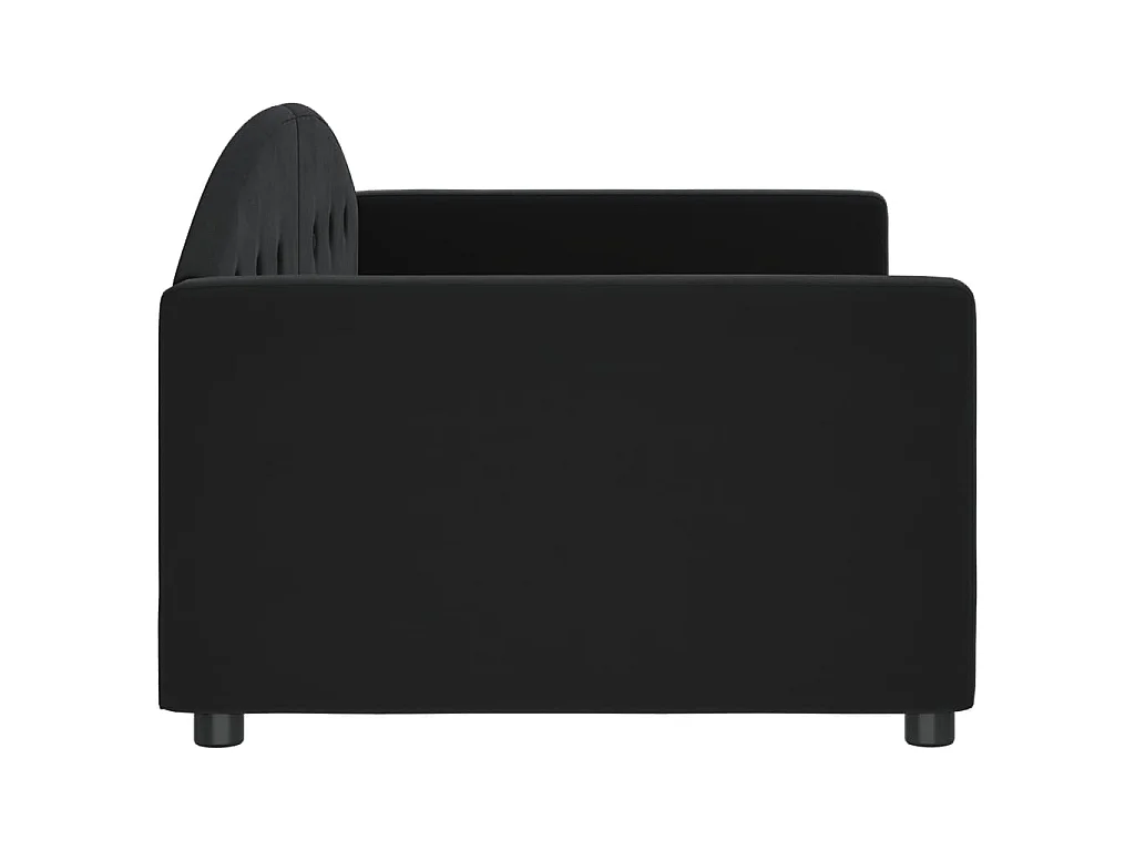 Lit de repos sans matelas noir 90x200 cm velours