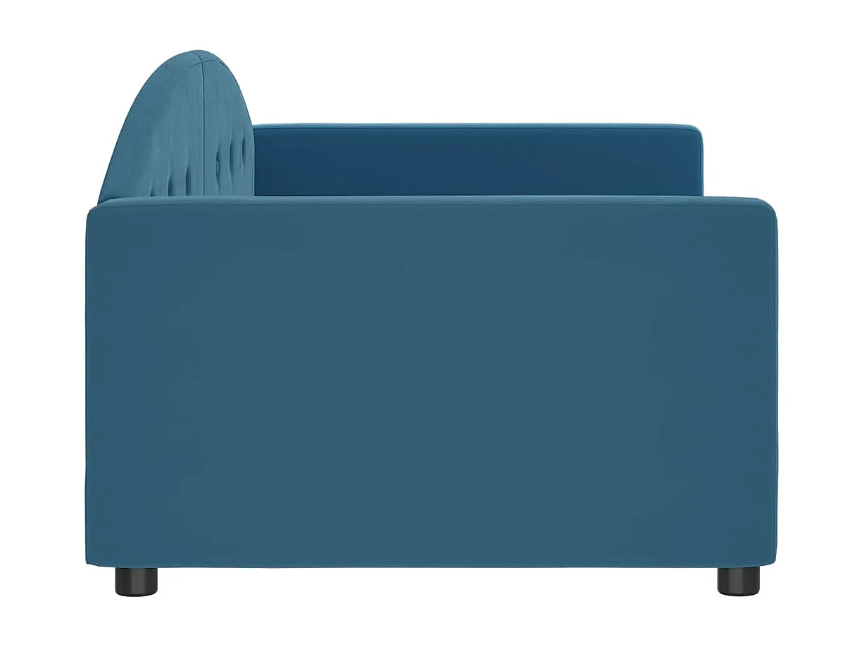 Lit de repos sans matelas bleu 90x200 cm velours