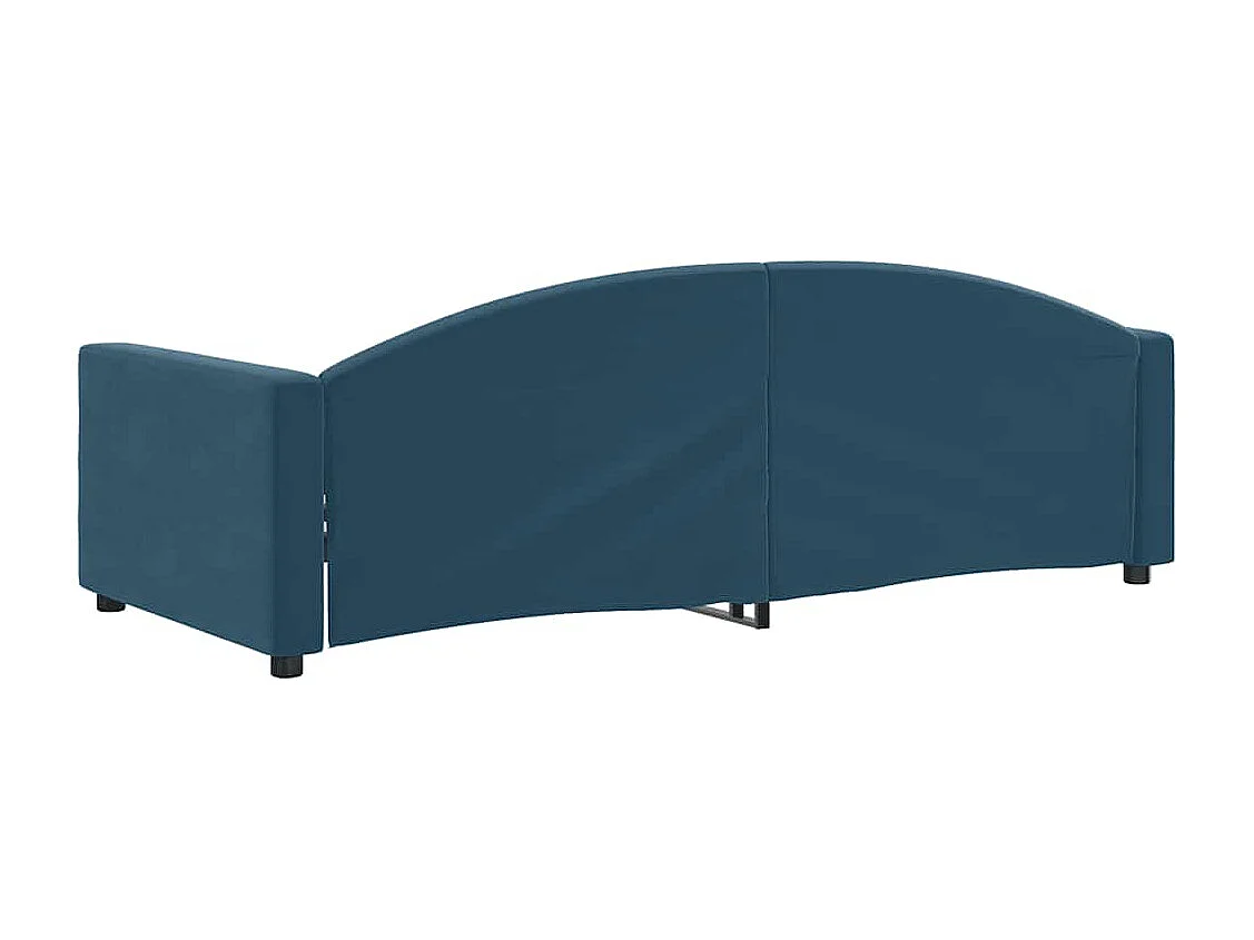Lit de repos sans matelas bleu 90x200 cm velours