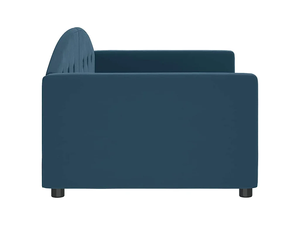 Lit de repos sans matelas bleu 90x200 cm velours