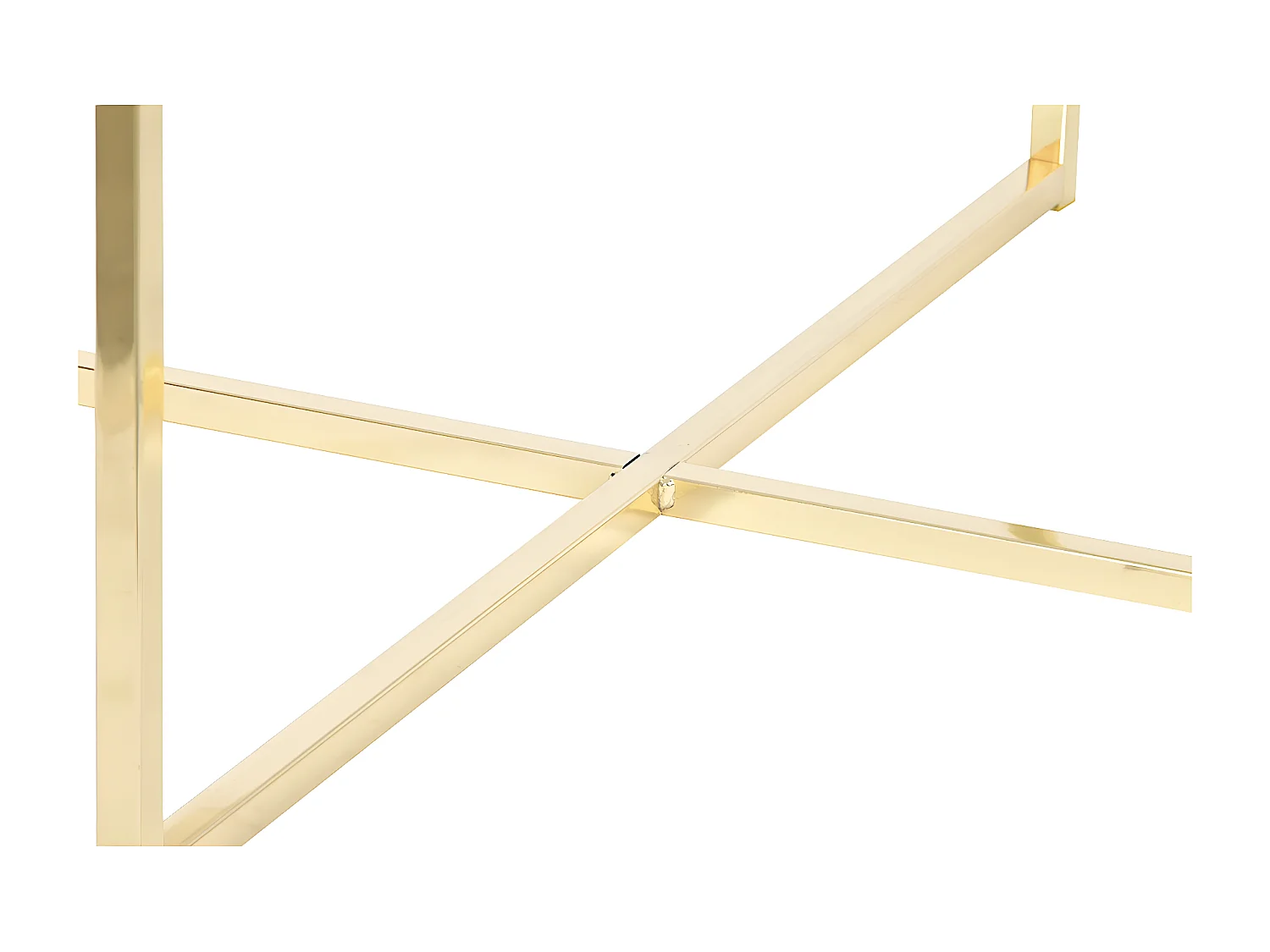 Table d'appoint ronde en métal doré et marbre blanc  - diamètre 80 x Hauteur 35 cm