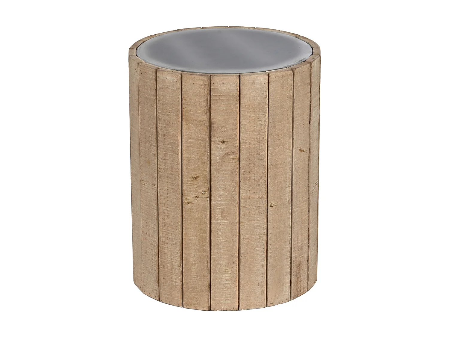 Table d'appoint ronde en bois coloris naturel - diamètre 36 x Hauteur 45 cm